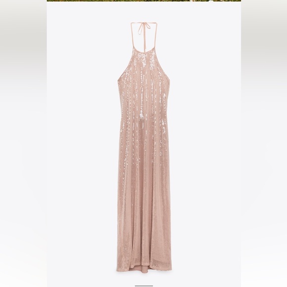 Zara Dresses & Skirts - ZARA SEQUIN HALTER DRESS
